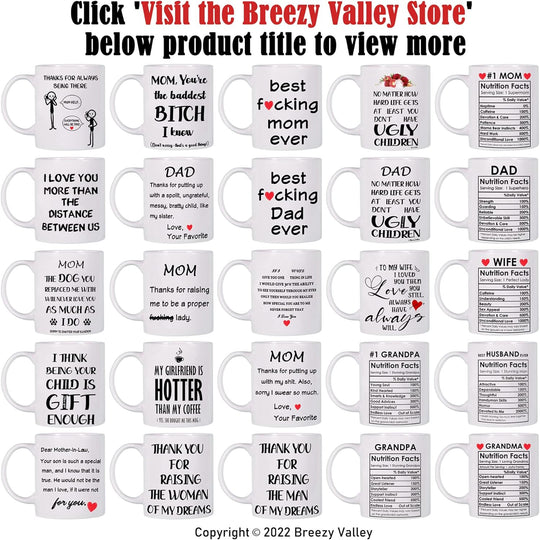 Dad Mug - Fathers Day Gift for Dad Coffee Mug from Daughter Son - Best Dad Gifts, 1 Dad Nutrition Facts Mug - Happy Dad Birthday Gifts from Daughter Son