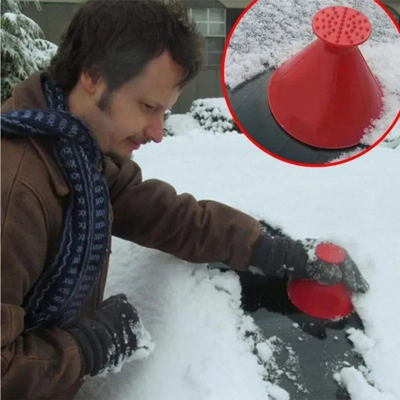 3Pcs/Set of Car Window Glass Windshield Ice Scraper Cone Snow Removal Shovel Winter Snow Removal Multifunctional Tool