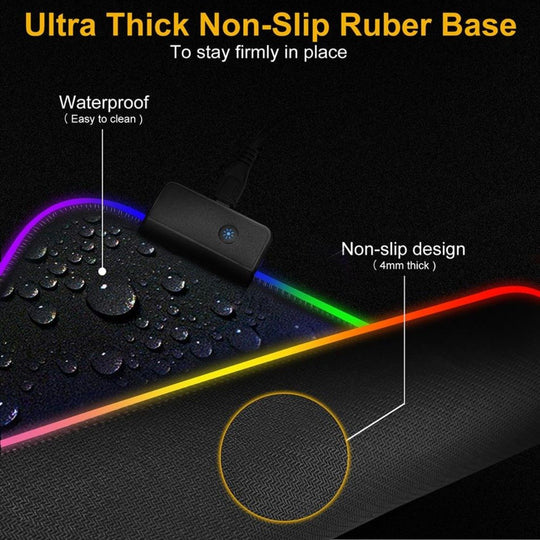 Ninja Dragons RGB Gaming 1 Touch Light Up Mouse Pad - Large Size