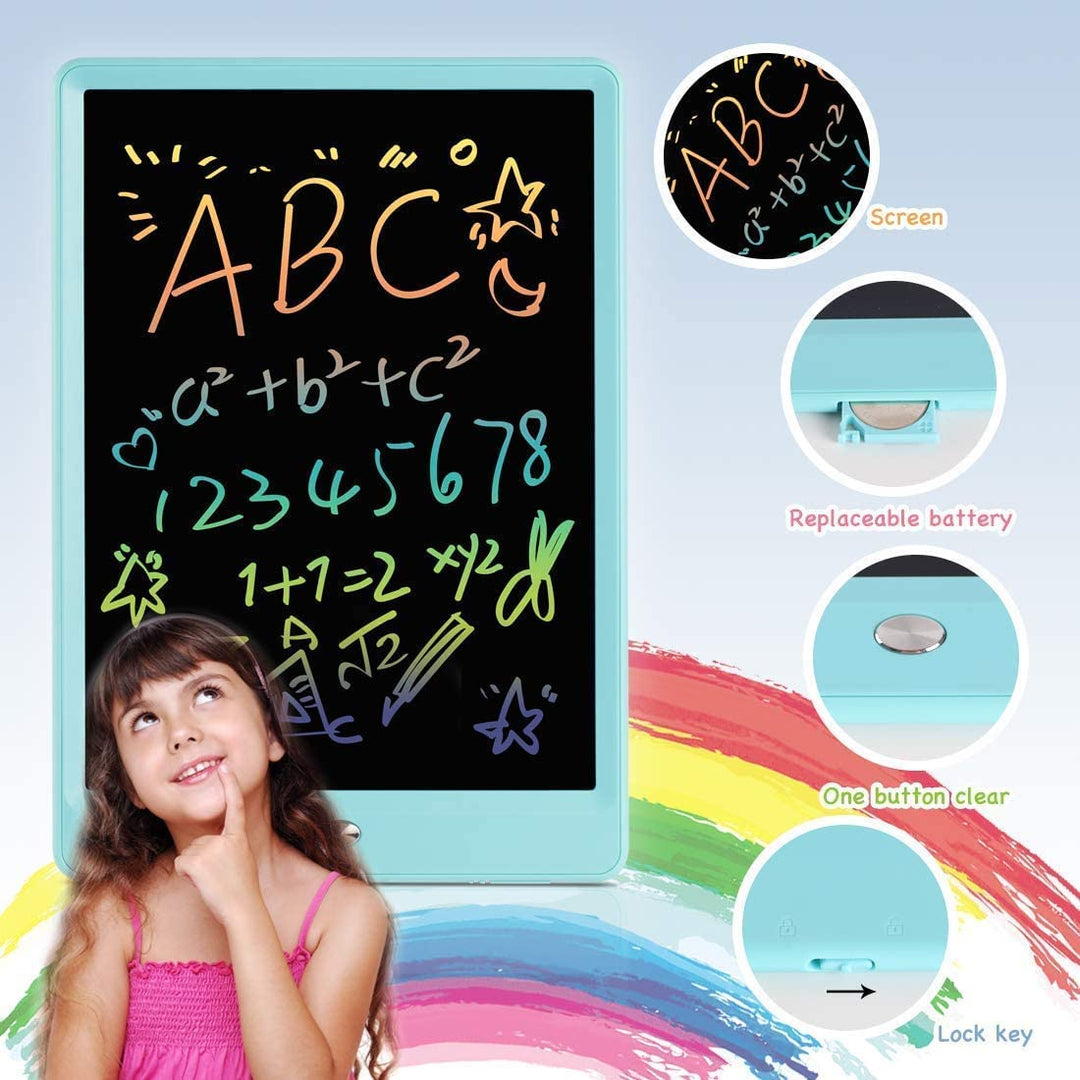 LCD Writing Tablet 10 Inch, Colorful Doodle Board Drawing Pad for Kids, Drawing Board Writing Board Drawing Tablet, Educational Christmas Boys Toys Gifts for 3 4 5 6 Year Old Boys, Girls