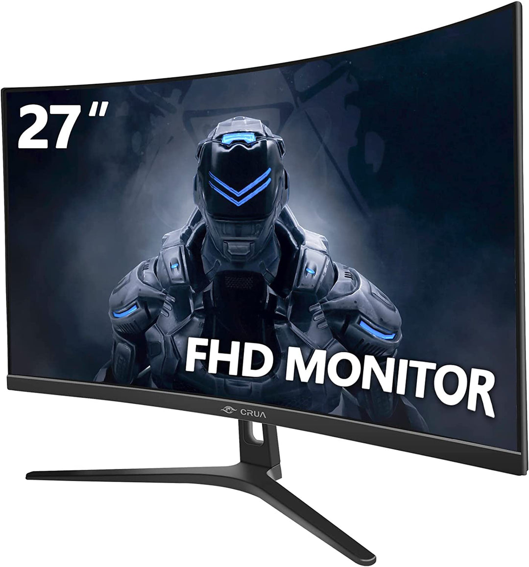 27" 144Hz/165Hz Curved Gaming Monitor, Full HD 1080P 1800R Frameless Computer Monitor, 1Ms GTG with Freesync, Low Motion Blur, Eye Care, VESA, Displayport, HDMI, Black