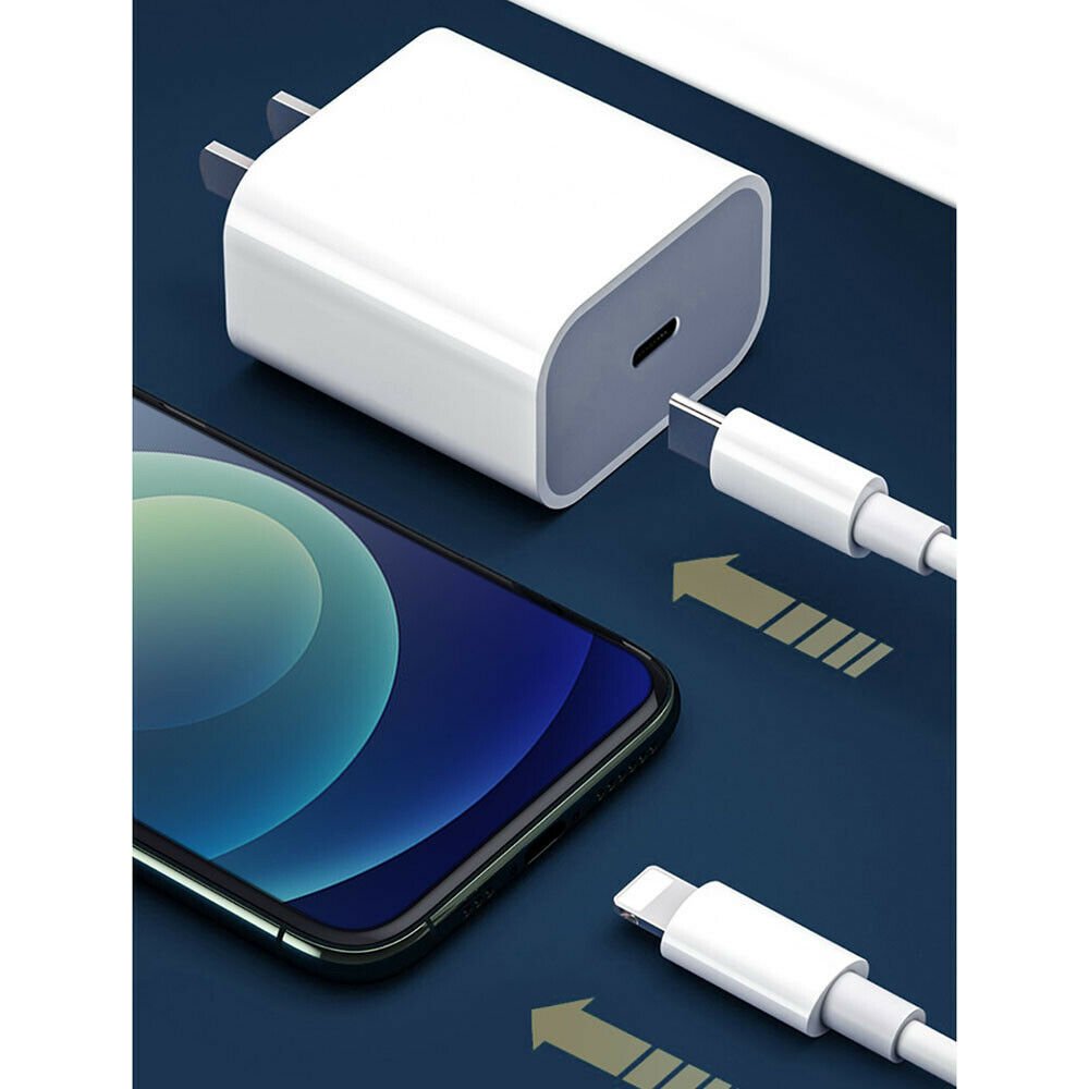 20W USB-C To Lightning  Power Adapter - iPhone,Ipad, AirPods Charger with Fast Charging Cable