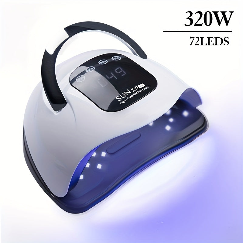 Salon-Quality 320W UV LED Nail Lamp: Quick-Drying Gel Polish Manicures & Pedicures