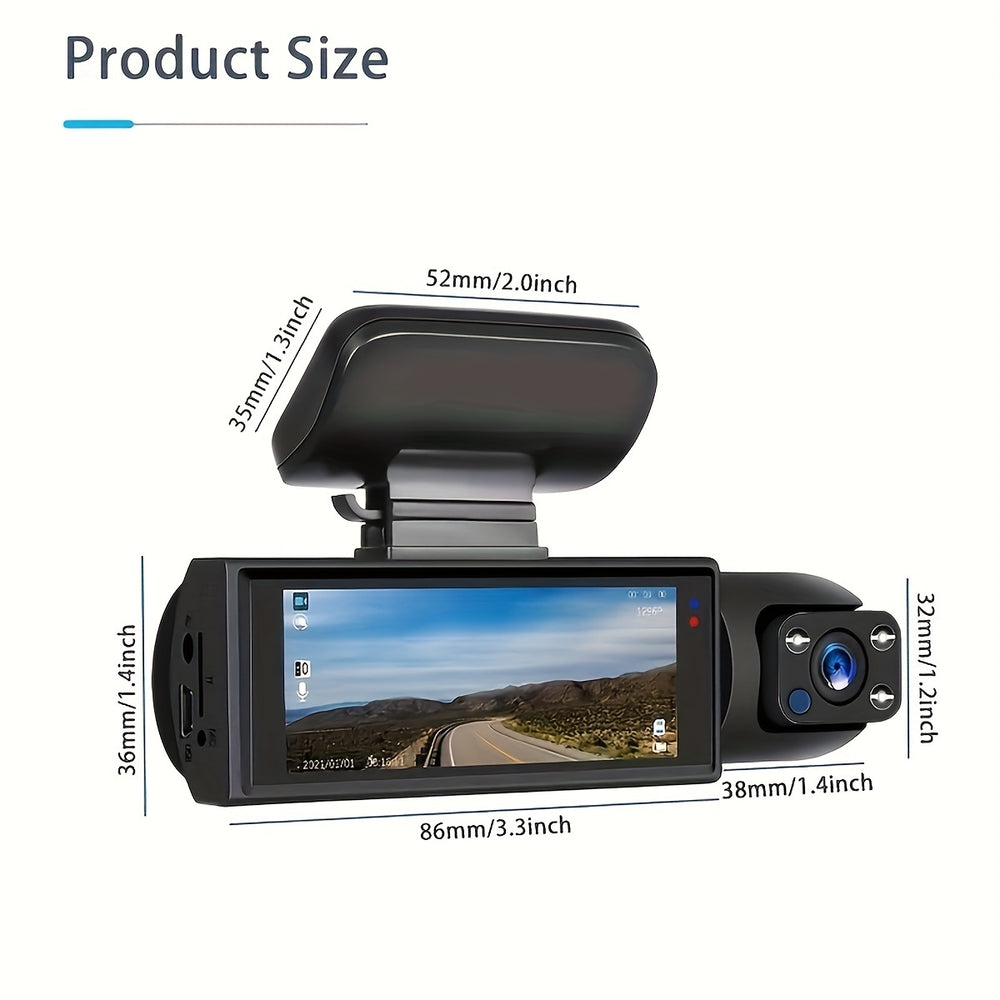 "Drive Confidently: Get Yours - 1080P Dual Dash Cam with Free 64GB Card!"